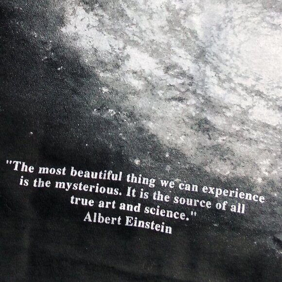 NWT DS Vintage Albert Einstein On Bicycle Universe Quote T-Shirt Glow In Dark - Picture 3 of 7